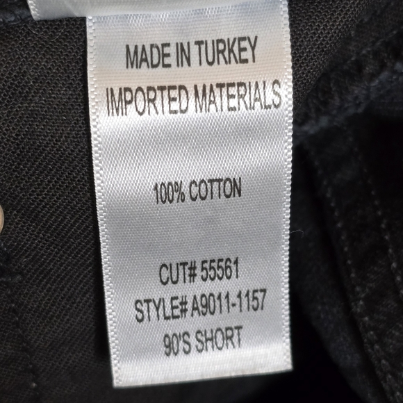 Agolde 90's Pinch Waist Nix Denim Jean Shorts Black Dark Modest 27 - Picture 6 of 9